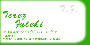 terez fuleki business card